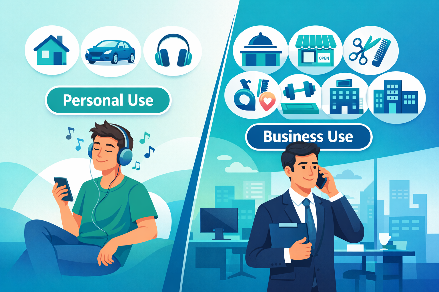 Личное и публичное использование музыки